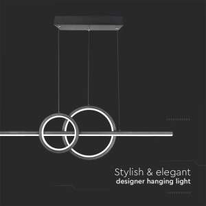 LED пендел висящ 15W 4000K V-TAC VT-7767 черен | AVStore