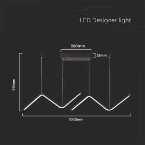 LED пендел висящ 12W 4000K V-TAC VT-7768 черен | AVStore