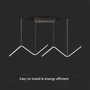 LED пендел висящ 12W 4000K V-TAC VT-7768 черен | AVStore