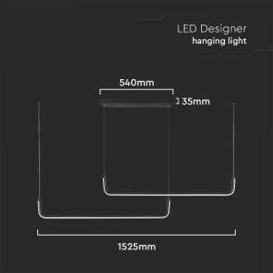 LED пендел висящ 24W 4000K V-TAC VT-7770 черен | AVStore