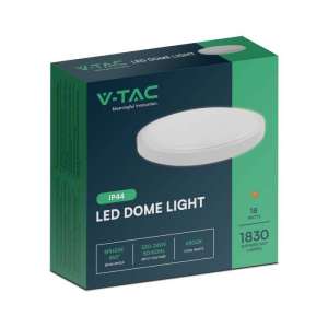 LED плафон кръгъл 18W 6500K VT-8618 V-TAC бял | AVStore