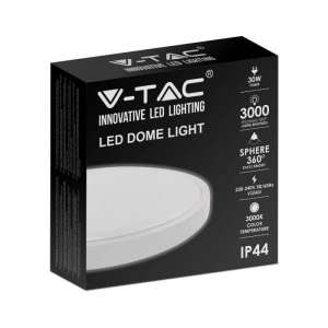 LED плафон кръгъл 30W 3000K VT-8630 V-TAC бял | AVStore