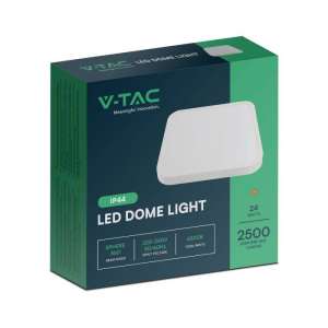 LED плафон квадратен 24W 6500K VT-8624 V-TAC бял | AVStore