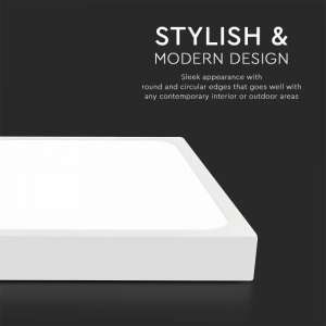 LED плафон квадратен 30W 6500K VT-8630 V-TAC бял | AVStore