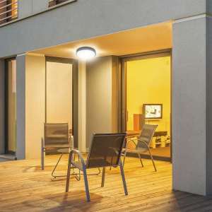 LED плафон кръгъл 18W 3000K VT-8618 V-TAC черен | AVStore