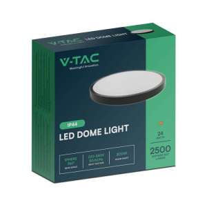 LED плафон кръгъл 24W 3000K VT-8624 V-TAC черен | AVStore