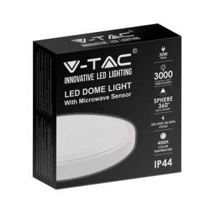 LED плафон кръгъл 30W 4000K VT-8630S V-TAC бял | AVStore