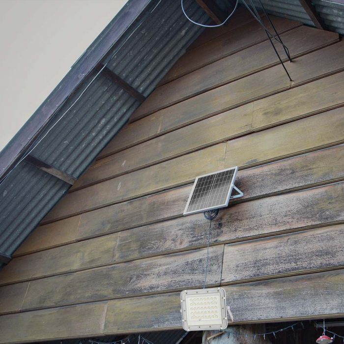 7839-a1 LED соларен прожектор 6W 6400K VT-40W бял | AVStore