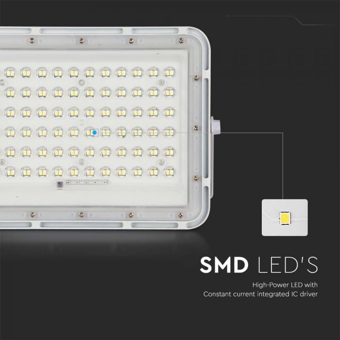 7843-i1 LED соларен прожектор 15W 6400K VT-120W бял | AVStore
