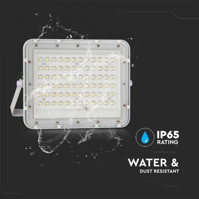 7843-i4 LED соларен прожектор 15W 6400K VT-120W бял | AVStore