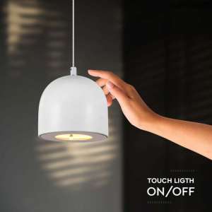 LED пендел с регулируем кабел Ø100mm 8.5W 3000K V-TAC VT-7795 бял | AVStore