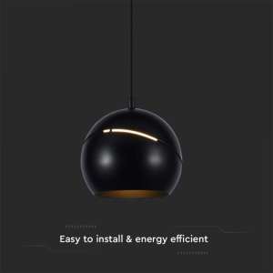 LED пендел с регулируем кабел Ø120mm 8.5W 3000K V-TAC VT-7797 черен | AVStore