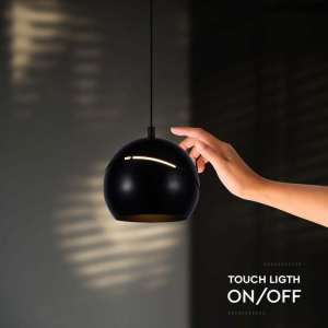 LED пендел с регулируем кабел Ø120mm 8.5W 3000K V-TAC VT-7797 черен | AVStore