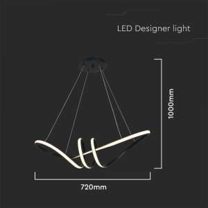 LED пендел висящ 24W 3000K V-TAC VT-7798 черен | AVStore