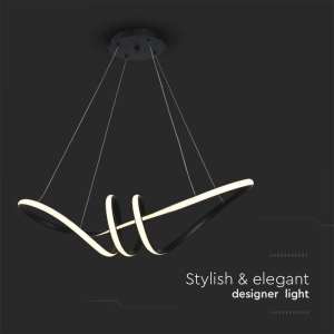 LED пендел висящ 24W 3000K V-TAC VT-7798 черен | AVStore