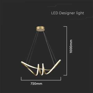 LED пендел висящ 24W 3000K V-TAC VT-7798 златист | AVStore