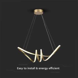 LED пендел висящ 24W 3000K V-TAC VT-7798 златист | AVStore