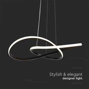 LED пендел висящ 20W 3000K V-TAC VT-7799 черен | AVStore