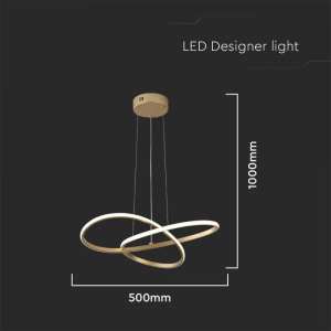 LED пендел висящ 20W 3000K V-TAC VT-7799 златист | AVStore