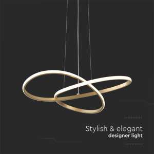 LED пендел висящ 20W 3000K V-TAC VT-7799 златист | AVStore