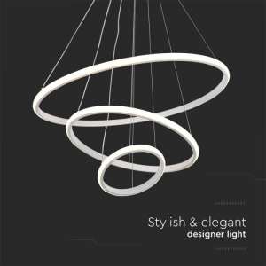 LED пендел висящ 32W 3000K V-TAC VT-7816 бял | AVStore