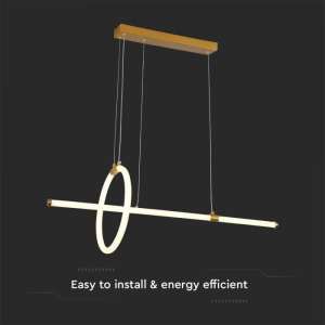 LED пендел висящ 16W 3000K V-TAC VT-7818 златист | AVStore