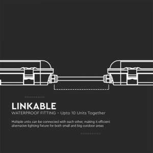 Линейно осветително тяло LED 36W 6500K 120см V-TAC VT-1253 | AVStore