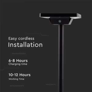 LED соларна лампа 2W 3IN1 VT-4102 V-TAC черна | AVStore