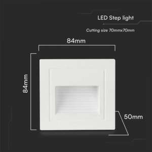 LED лампа за стъпала 5W 3000K VT-1129 V-TAC бяла | AVStore