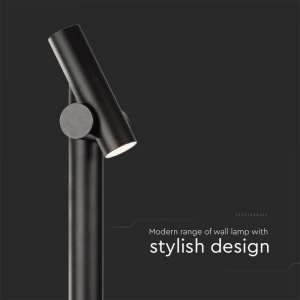 LED двустранна лампа 4W 4000K VT-1187 V-TAC черна | AVStore