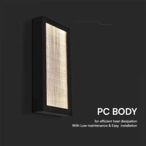 LED стенна лампа 20W 3000K VT-1188 V-TAC черна | AVStore