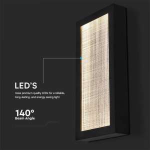 LED стенна лампа 20W 3000K VT-1188 V-TAC черна | AVStore