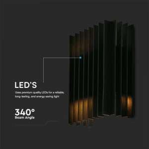 LED стенна лампа 2x6W 4000K VT-1189 V-TAC черна | AVStore