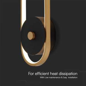 LED стенна лампа 15W 4000K VT-1191 V-TAC златиста | AVStore