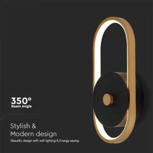 LED стенна лампа 15W 4000K VT-1191 V-TAC златиста | AVStore