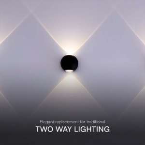 LED COB стенна лампа 2W 3000K VT-2502 V-TAC черна | AVStore