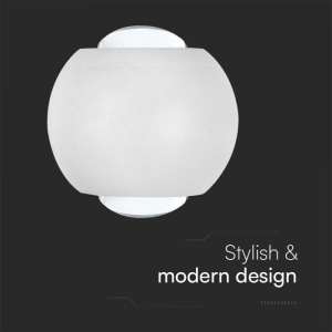 LED COB стенна лампа 2W 4000K VT-2502 V-TAC бяла | AVStore