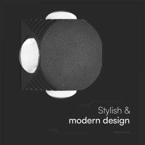 LED COB стенна лампа 4W 3000K VT-2544 V-TAC черна | AVStore