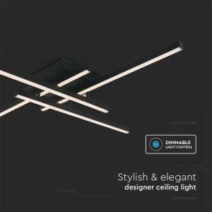 LED плафон 38W 3000K VT-7915 V-TAC черен | AVStore