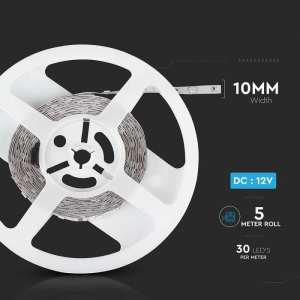 LED лента 4W/M RGB IP20 12V VT-5050-30 V-TAC ролка 5 метра | AVStore