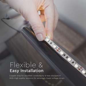 LED лента 11W/M 2200К IP20 12V VT-5050-60 V-TAC ролка 5 метра | AVStore