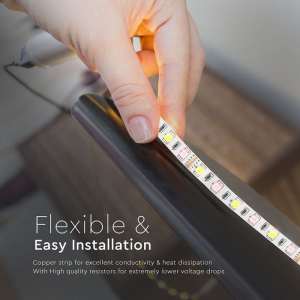 LED лента 8W/M RGB+4000K IP20 12V VT-5050-60 V-TAC ролка 5 метра | AVStore