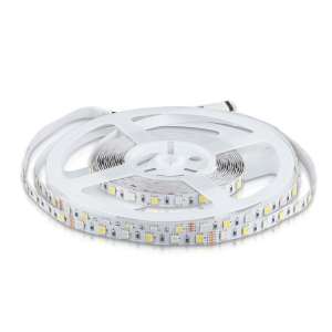 LED лента 8W/M RGB+4000K IP20 12V VT-5050-60 V-TAC ролка 5 метра | AVStore