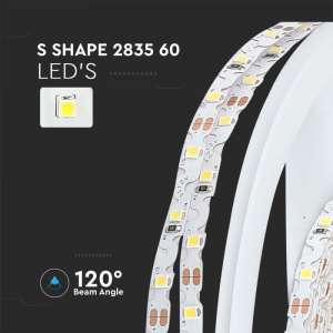 LED лента S-образна 4W/M 4000К IP20 12V VT-2835-60 V-TAC ролка 5 метра | AVStore