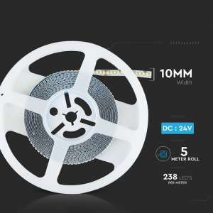 LED лента 18W/M 3000K IP20 24V VT-2835 V-TAC ролка 5 метра | AVStore