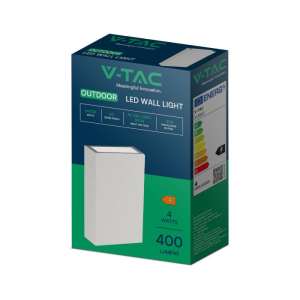 LED стенна лампа 4W 6400K VT-844 V-TAC бяла | AVStore