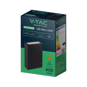 LED стенна лампа 4W 6400K VT-844 V-TAC черна | AVStore