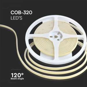 LED COB лента синя 10W/M IP67 24V VT-COB 320 V-TAC | AVStore
