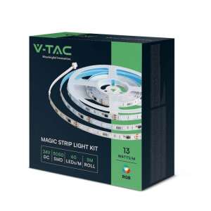 LED лента MAGIC 13W/M RGB IP20 24V VT-5050 V-TAC комплект | AVStore