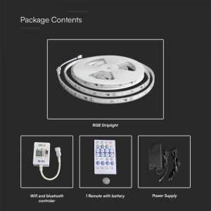 LED лента MAGIC 13W/M RGB IP65 24V VT-5050 V-TAC комплект | AVStore